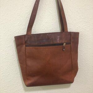 Franklin Covey Riverwood Leather Vintage Weathered Shoulder Bag